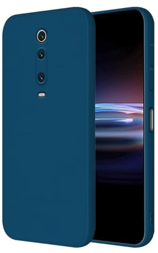 HONLEN Hülle für Xiaomi MI 9T / MI 9T Pro Schutzhülle Case, (6.39 Inches) Liquid TPU Silicone Handyhülle mit Fallschutz Silikon Cover Saphirblau