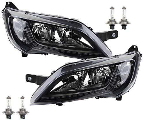 Johns, Scheinwerfer passend für Opel Movano C schwarz LED Set Links & Rechts + Leuchtm.