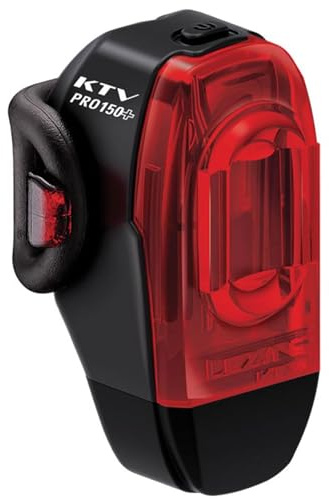 LEZYNE KTV Drive Pro+ Bicycle USB Rechargeable IPX7 Waterproof 270-Degree Visibility LED Rear Light w/Multiple Solid & Flash Modes | Mounting Strap Included, Black, 150 Lumens/USB Stick