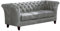 S-Style Möbel Noah Sofa 3-Sitzer Chesterfield-Sofa für Wohnzimmer Lounge Couch mit Holzfüßen Möbel Freistehende Polster Sofas & Couches Couchgarnitur Hellgrau 222 x 82 x 78