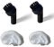 Neighbour's Friend® Dampfreiniger kompatibles Ersatz-Set 2 Rundbürsten 2 Mikrofasertücher I Zubehör Handdampfreiniger Bürste Mikrofaser Tuch