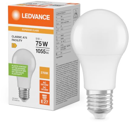 Ledvance LED Classic A 75 Facility S 9W 827 Frosted E27