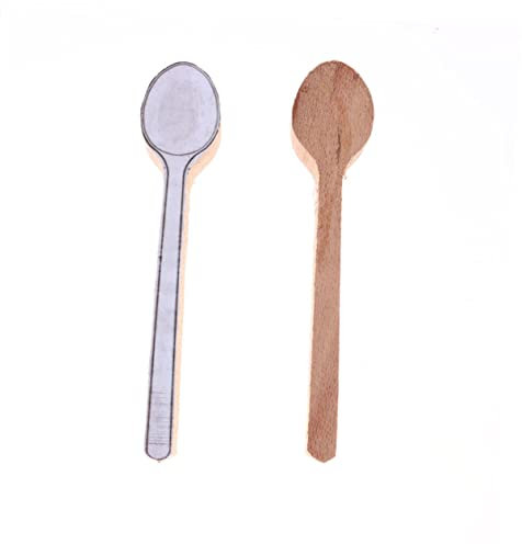 BESTonZON 2 Pcs Wood for Spoon Carving Spoon Blanks Carving Wooden Spoon Blanks Spoon Carving for Beginners Spoon Carving Blanks Soup Spoon Disposable Serving Spoons Suite Long Handle