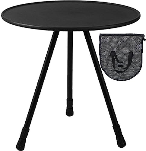 Sanfly Table de Camping Pratique à Trois Pieds, relevable, Ronde, Pliante, télescopique, Salle à Manger en Plein air pour Pique-Nique