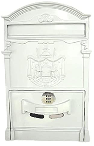 Briefkastenpost Classic Mailbox Wall Mount Post Box Creative Aluminium Drop Box Metal with Lock Mail Boxes Safe and Secure Parcel Box Haus Dekoration