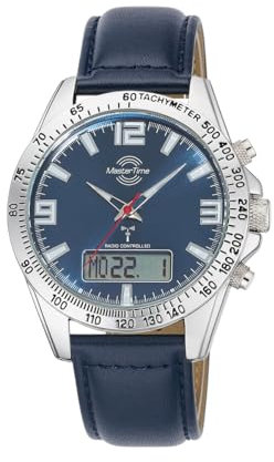 Master Time Funk Quarz Herren Uhr Analog-Digital mit Leder Armband MTGA-10876-32L