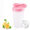 HZYUEKUN Protein Shaker Bottle 300ml with Stainless Steel Mixing Ball, BPA- and DEHP- free, Leakproof Flip On Lid, Odourless, Temperature Safe, Dishwasher Safe - Pink