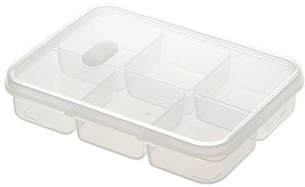 Recipientes para Alimentos Caja for el frigorífico, caja for conservación de carne y verduras, caja cuadrada for congelador doméstico con compartimento sellado para Refrigerador Frutas Vegetales