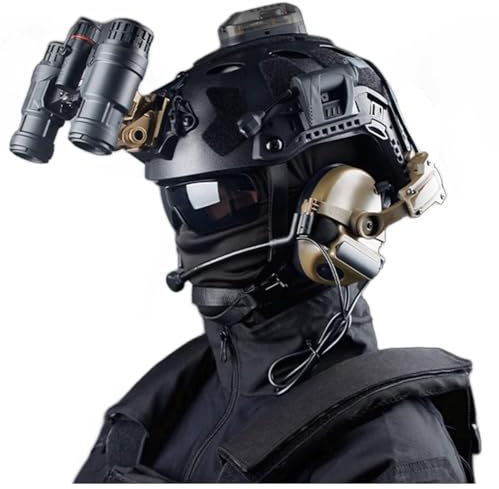 Taktischer SF Fast Airsoft Helm Mit Militär Headset,Paintball Maske Und Teleskop-Modell NVG Modell Einstellbare Paintball CS Jagd Ausrüstung
