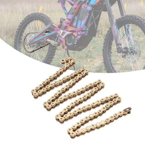 Runfarr Dirt Bike Drive Chain,106 Link Motorcycle Drive Chain Connecting Link Standard Roller Chain for Sur-Ron Light Bee S/X