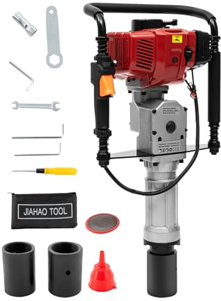 Levkitch 52cc Battipalo a Benzina,con Testa di Guida 2 Pali (55/70 mm) | 2 Tempi Battipalo a Scoppio,Post-Driver Hammer,Battipalo per Recinzioni a Benzina per Fattorie, Recinzioni per Ranch