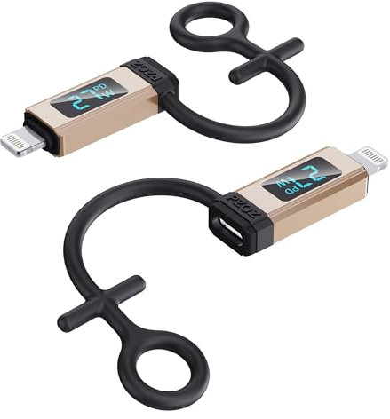 PZOZ USB C to Lightning Adapter with LED Display 27W PD USBC to Lightning Adapter Fast Charging Adaptor compatible with iPhone 14/13/12/11 Pro Max