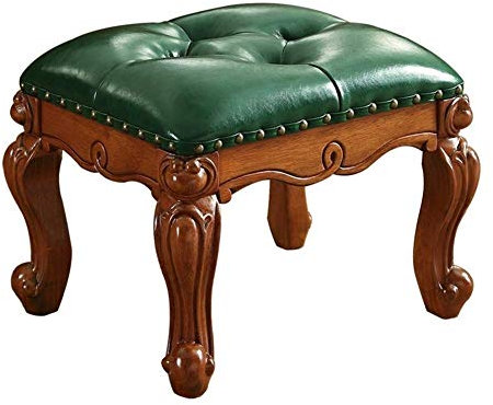 Osmanischer Fußhocker, Fußhocker, Ottomane, Sofahocker, PU-Fußstütze, Schuhhocker, Kleiner Fußhocker, Little Ben, Fußstütze, Massivholz, Wohnzimmer, 4 Farben (Farbe: Braun, Größe: 40 x 30 x
