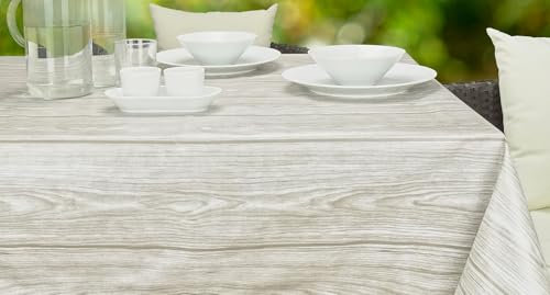 Wachstuch-Tischdecke geprägt Zuschnitt (100 x 140cm Holzoptik)