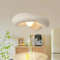 Wabi-sabi Pendelleuchte G9 Modern Pendellampe Esstisch Hängeleuchte Lampenschirm Aus Steinimitat Vogelnest-Form Kreativ Kronleuchter Für Schlafzimmer Wohnzimmer Esszimmer Küche Insel Flur(White)