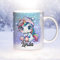 Sunnywall Glitzertasse Personalisiert mit Namen – Weihnachtstasse - Einhorn Winter-Edition - Wintertasse aus Keramik - Geschenkidee