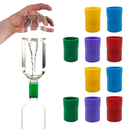 Lot de 10 tourbillons d'eau hexagonaux - Connecteur de bouteille Vortex - Cadeau de robinet hexagonal - Pour la fabrication de tornado, les tests (4,8 x 3,3 cm)