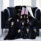 PTNQAZ Sängerdecke, B-ts Flanelldecke, Musik-Überwurf, Decke, warm, flauschig, bequem, Schlafzimmer, Sofa, Dekorationen für Fans, modisches personalisiertes Geschenk (Schwarz, 152,4 x 203,2 cm)