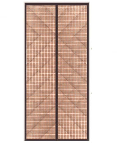 Rideau de porte magnétique épais avec isolation phonique et thermique améliorée pour porte de garage 130 x 210 cm