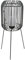 ValueLights | Black Squat Tripod Solar Powered Outdoor Floor Lamp with Globe Bulb