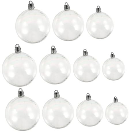 Gatuida 20stücke Weihnachtsbaum Kunststoff Kugeln Farbenfrohe Weihnachtsdekorationen Wiederverwendbare Christbaumornamente Für Festliche Anlässe Und Kreative -projekte