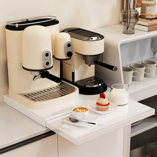 Plateau coulissant pour appareils de cuisine, organisateur de comptoir de cuisine, plateau coulissant pour four à ondes, étagère de rangement coulissante en acier au