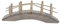 SUPVOX Japanese Mini Garden Bridge Sturdy Wooden Arch Bridge for Fairy Garden Ornaments Garden Ornamental Bridge Outdoor Miniature Garden Bridge Accessory