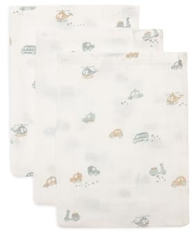 Jollein Waschlappe Baby - On The Go - 3er Pack - 15x20cm - 100% Baumwolle - Waschhandschuh Baby - OEKO-TEX Zertifiziert