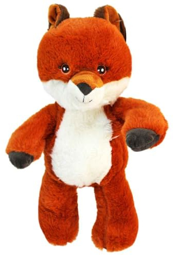 BEMIRO Fuchs Kuscheltier – 25 cm – Orange & Braun – Gestickte Augen – Kuschelig weich – Mit Schlaufe am Kopf