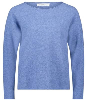Betty & Co Damen Strickpullover mit Rundhalsausschnitt 42, Middle Blue Melange