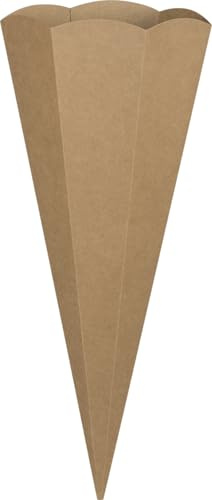 Heyda Schultüten-Zuschnitt | 69 cm, 400 g/m², Natur 5 Stück