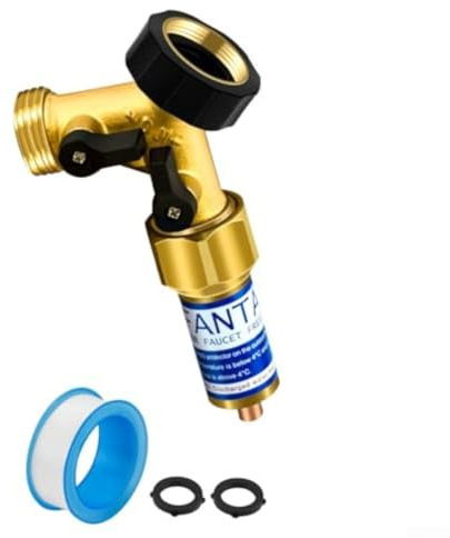 Protection contre le gel pour robinet extérieur avec séparateur de tuyau en forme de Y, protecteur de valve anti-gel pour robinet d'hiver avec distributeur de 1,9 cm