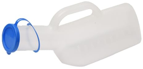 ROMISBABA Großes Urinal mit 1000ml Fassungsvermögen Ergonomische Kunststoff Urinalflasche für Ältere und Gelähmte Patienten Nachttopf mit Skala Langlebig und Pflegeleicht für Krankenhaus