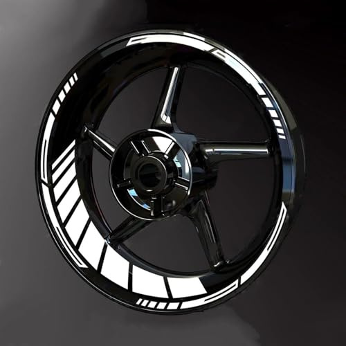 Woniyal Adesivi Cerchi per Yamaha T-Max 500 530 560, Decorazione Ruota Catarifrangente Stickers Moto Sportivo Profilo Bordo Grafica Racing Strisce,C