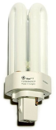 GE Low Energy Lighting 2 Pin Triple Tube CFL 18w GX24D-2 Cool White 10000 Hours