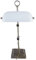 Bankers Lampe, Messing, antik, Opalglasschirm, Höhe 55 cm
