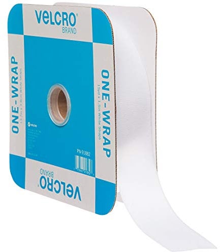VELCRO Brand ONE-WRAP Bundling Ties – Reusable Fasteners for Keeping Cords and Cables Tidy – Cut-to-Length Roll, 45ft x 1 1/2in, White, 91882