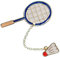 Miniblings Badmintonschläger Brosche Ball Sport Badminton Federball Pin - Handmade Modeschmuck I Anstecknadel Button Pins
