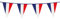 PARTY DISCOUNT Wimpelkette Frankreich, 10 m, 30x20 cm