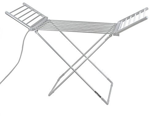 AMOS 230 Electric Heated Clothes Airer Dryer Folding Energy-Efficient Indoor Laundry Drying Rack, White