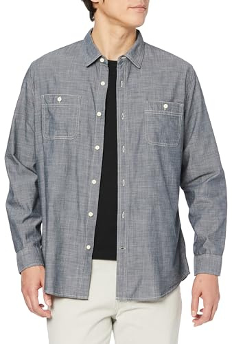 Amazon Essentials Chemise Chambray à Manches Longues Coupe Classique 100% Coton Homme
