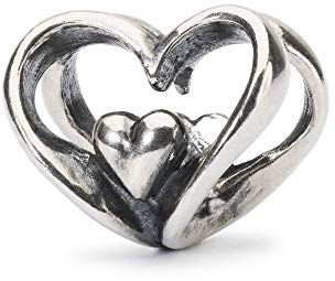 Trollbeads Charm Herz an Herz aus Sterling-Silber in der Farbe Silber, TAGBE-10202