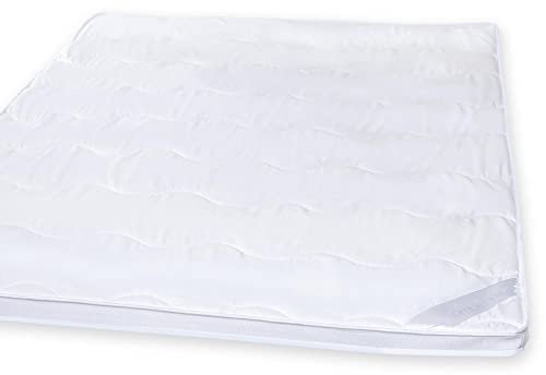aqua-textil Ambiente Unterbett 90 x 200 cm weiß Mikrofaser Matratzenauflage Hohlfaser Füllung Auflage Matratzenschoner