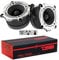 DS18 2 PRO-TW120 super Tweeter aus grauem Aluminium mit 120 watt rms 240 watt max 7,90 cm Durchmesser Impedanz 4 ohm empfindlichkeit 103 dB, pro Paar + 2 kondensatoren und 3 kostenlose Aufkleber