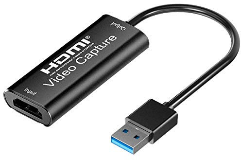 Combrite Video Capture Card HDMI To USB, Broadcast live and record via DSLR, camcorder, phone or action cam in 1080p 30 fps, compact HDMI capture device