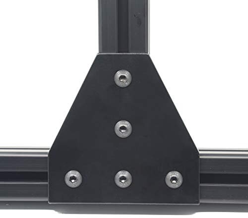 Iverntech 4 placas de conexión en forma de T con 20 tuercas M8-T + 20 tornillos M8+1 llave para perfil de extrusión de aluminio 4040 estándar de 8 mm