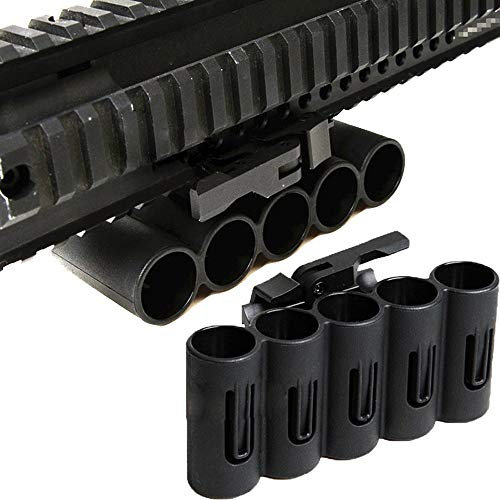 ACEXIER Tactical Polymer Shot Gun Schnellverschluss-Schalenhalter Träger für die Jagd Airsoft Paintball passt für 20mm Picatinny Rail Mount
