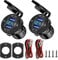 Linkstyle 2PCS USB Car Charger Socket, Dual 18W QC3.0 Ports Charger Power Outlet, LED Voltmeter & Switch for 12V/24V RV
