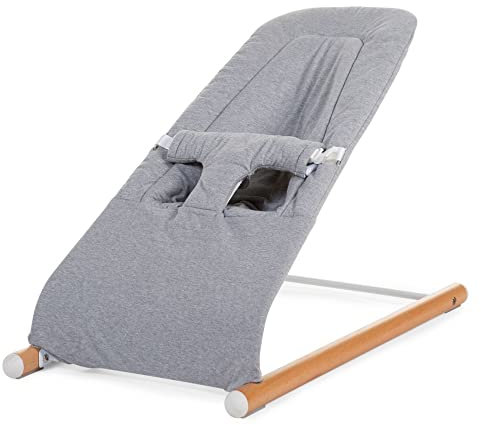 CHILDHOME, Bezug kompatibel mit Babywippe, 100% Baumwolle, leicht anzuziehen, weich, angenehm zu berühren, Farbe: Grau