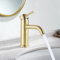 Robinet de Salle de Bain Or Mitigeur de Lavabo monocommande Robinet de Salle de Bains robinet d'évier Robinet de lavabo or brossé
